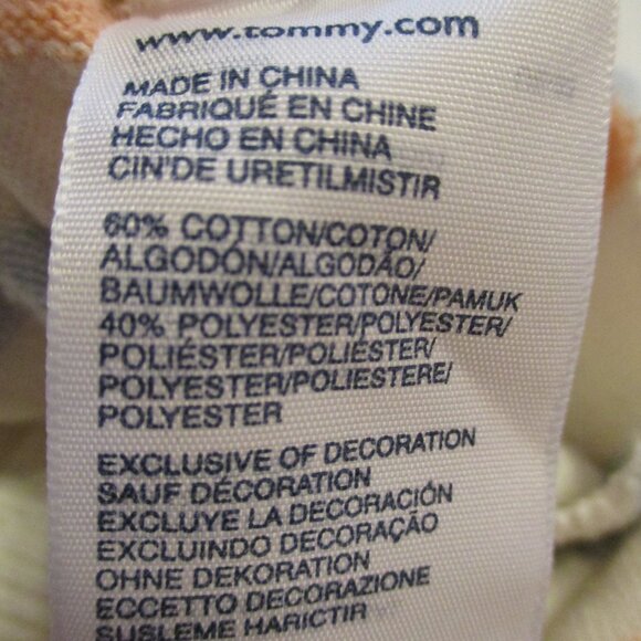 Tommy Hilfiger Woman Medium White Blue Orange Stripe Long Sleeve Sweater - Picture 6 of 6